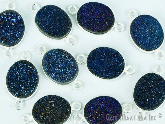 druzy connector beads, druzy connector