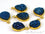 Titanium Druzy 10x12mm Pears Gold Plated Bail Gemstone Connector (Pick Color, Bail, Plating) - GemMartUSA