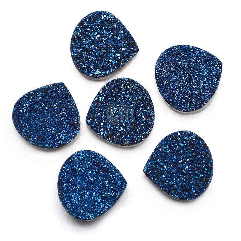 Plain Druzy 16mm Heart Shape Loose Cabochon (Pick Your Color) - GemMartUSA