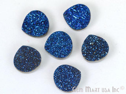 Plain Druzy 10x12mm Octagon Shape Loose Cabochon (Pick Your Color) - GemMartUSA