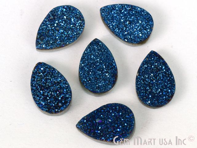 Plain Druzy 18x13mm Octagon Shape Loose Cabochon (Pick Your Color) - GemMartUSA