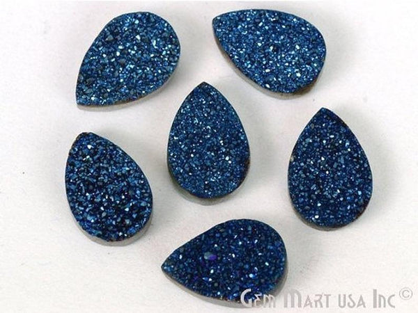 Plain Druzy 8x12mm Pear...