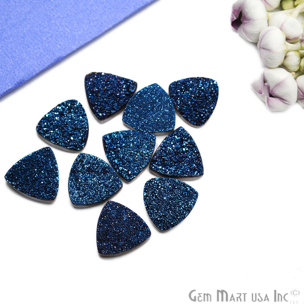 Plain Druzy 16mm Trillion Shape Loose Cabochon (Pick Your Color) - GemMartUSA