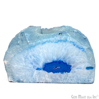 Blue Agate Votive Candle Holder, Cluster Tealight Holder