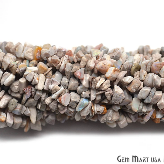 Single Strand Natural Australian Opal Gemstone Chip beads, 34 Inch full strand Jewelry Making Supply (CHAO-70001) (762205929519)
