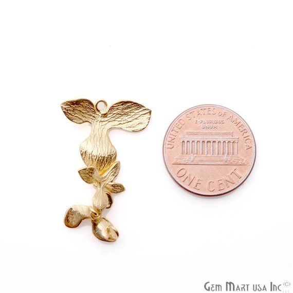 Flower' Shape Gold Vermeil Charm for Bracelet Pendants & Necklace - GemMartUSA