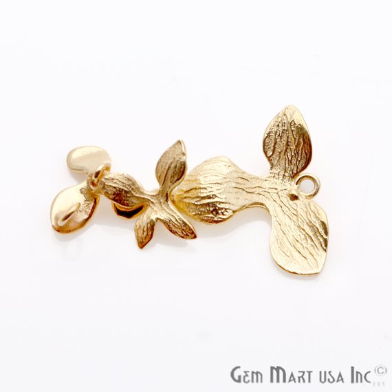 Flower' Shape Gold Vermeil Charm for Bracelet Pendants & Necklace - GemMartUSA