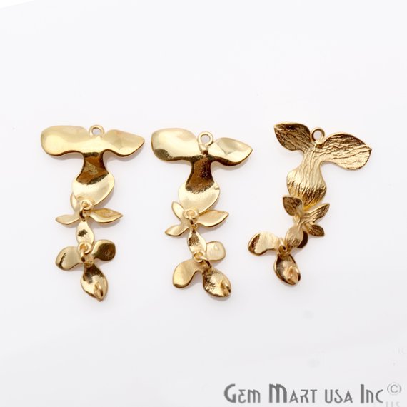 Flower' Shape Gold Vermeil Charm for Bracelet Pendants & Necklace - GemMartUSA