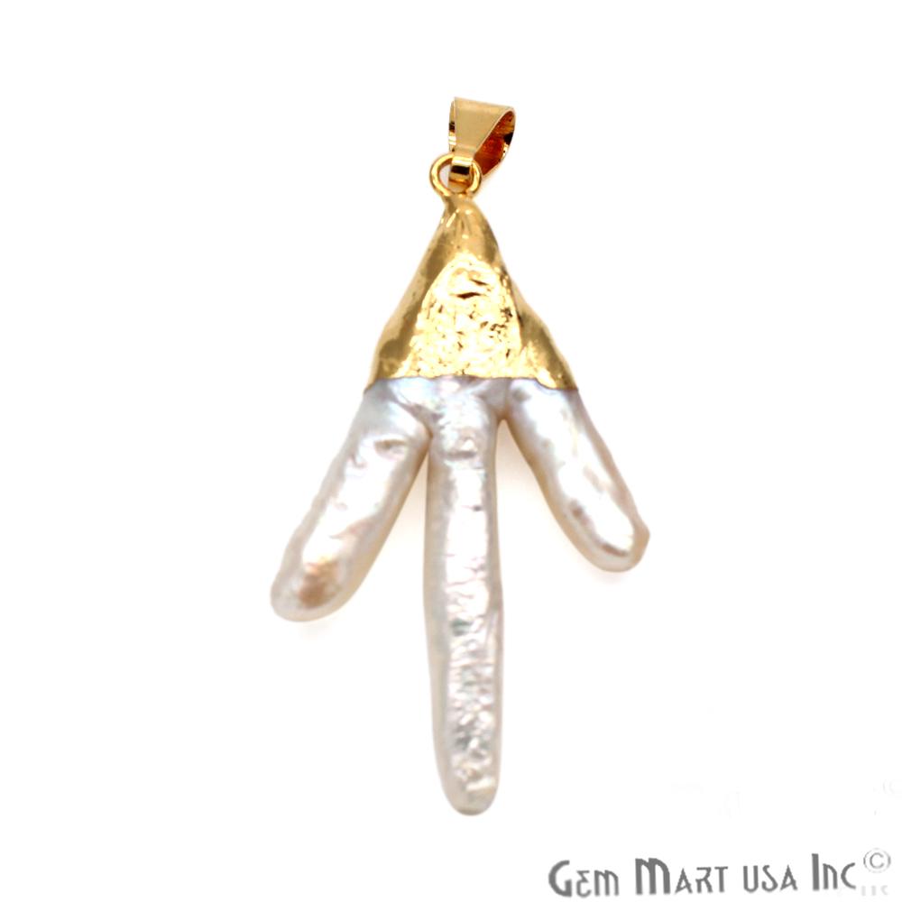 Gemstone Pearl Chicken Foot Gemstone Necklace Pendant & Bracelets Charms - GemMartUSA