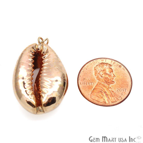 Seashell Conch Pendant,Rose Gold Conch Charm,Seashell Connector,Bracelets Beach Charm,(CHPR-50184) - GemMartUSA