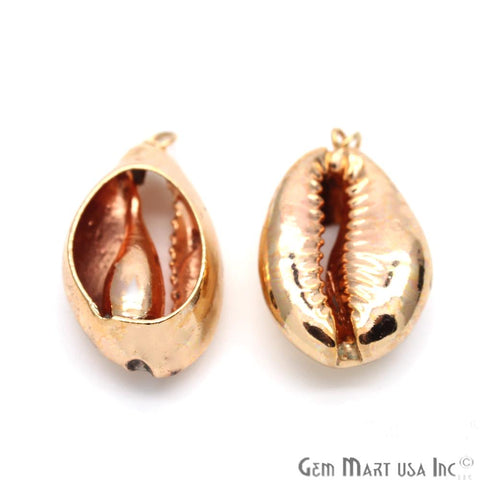 Seashell Conch Pendant,Rose Gold Conch Charm,Seashell Connector,Bracelets Beach Charm,(CHPR-50184) - GemMartUSA