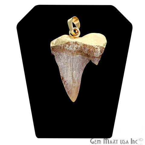Shark Tooth Pendant,Rosary Connector, Tooth Necklace, Shark Tooth Necklace,Shark Charm,(CHPR-50214) - GemMartUSA
