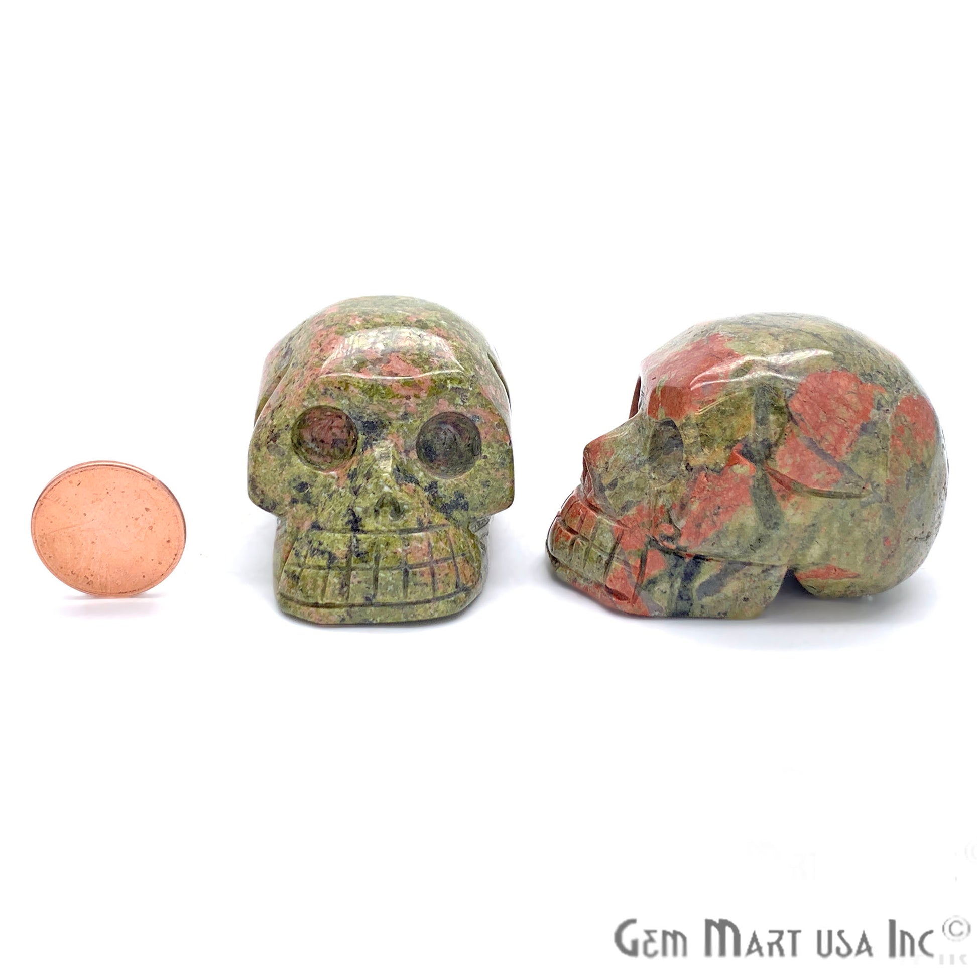 Gemstone Skull 2 Inch, Handcrafted skull,Home Decor (Pick Your Gemstone) - GemMartUSA