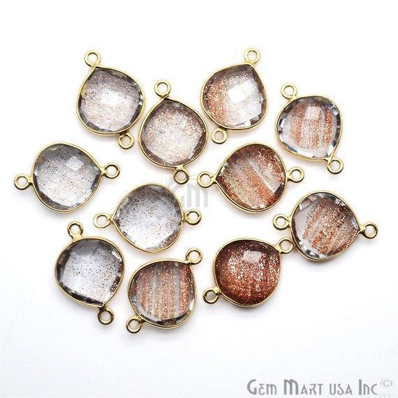 gemstone connector beads, gemstone connector pendant