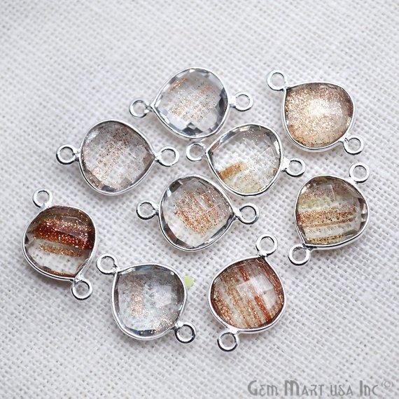 gemstone connector beads, gemstone connector pendant