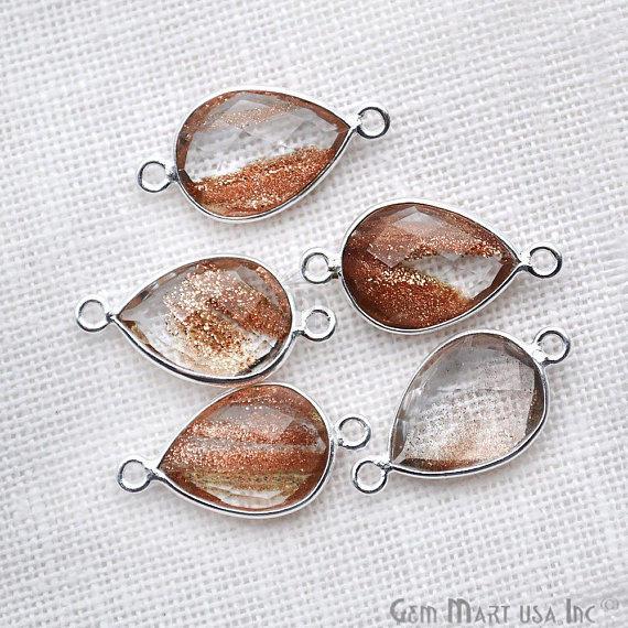 gemstone connector beads, gemstone connector pendant