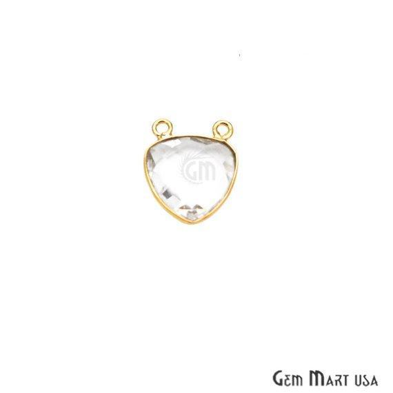 Trillion 16mm Cat Bail Gemstone Gold Bezel Connector