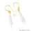 Dangle 45x9mm Gold Plated Gemstone Hook Earrings (Pick your Gemstone) (90107-1) - GemMartUSA