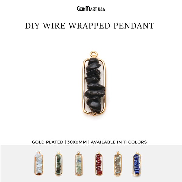 Gemstone Rectangle Bead Bar...