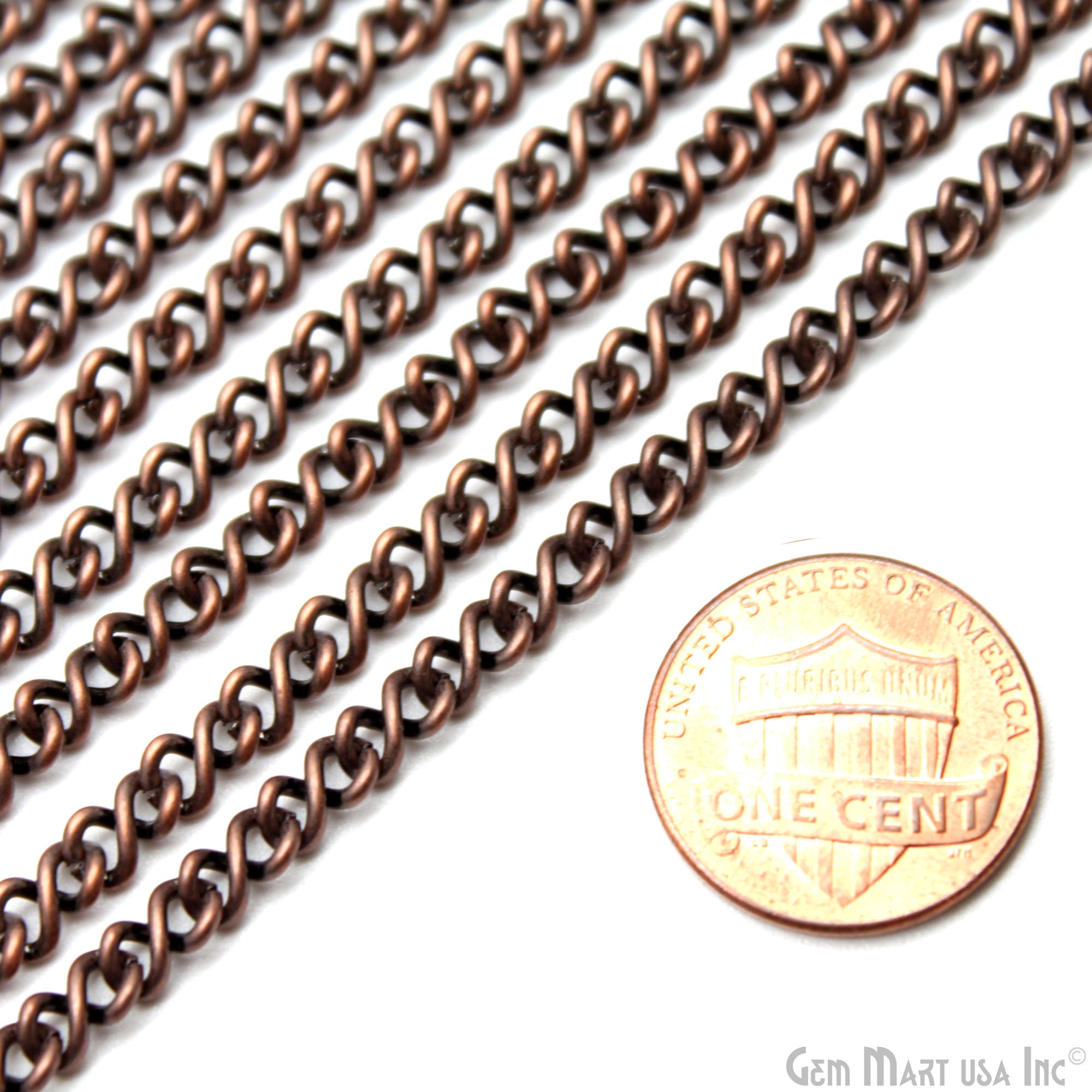 Copper Vintage Link Chain, 4mm Copper Vintage Finding Chain