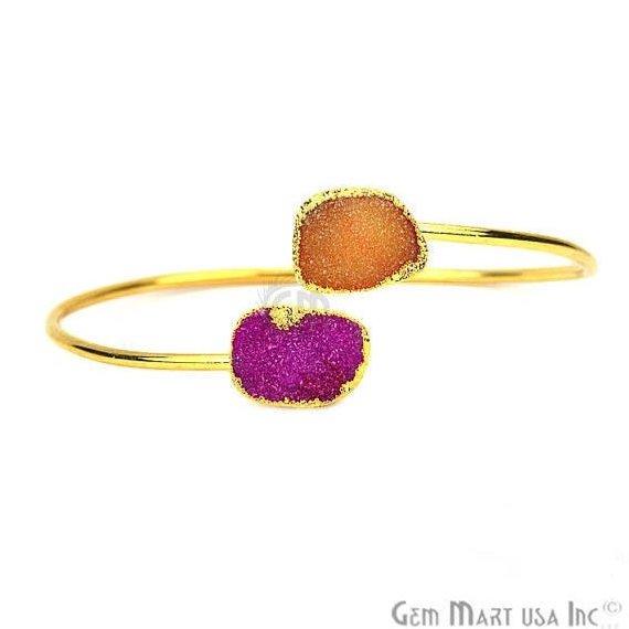 Elegant Adjustable Double Druzy...