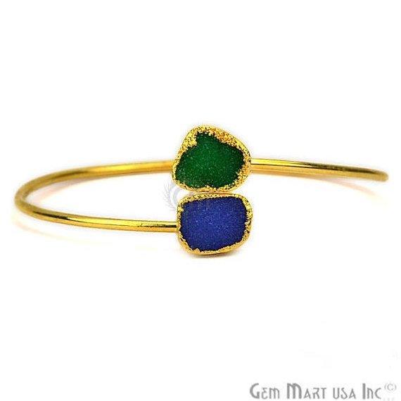 Elegant Adjustable Double Druzy...