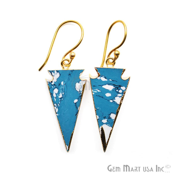 Triangle Shape 34x14mm Gold...