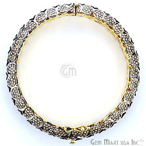 Victorian Estate Bangle, 5.30 cts Sliced Diamond, With 9.62 cts of Diamond as Accent Stone - GemMartUSA (763539357743)