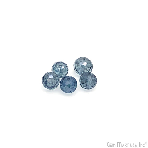 Blue Topaz Round Gemstone, 8mm, 5pc, 100% Natural Faceted Loose Gems, December Birthstone