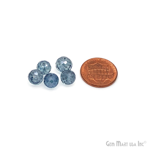 Blue Topaz Round Gemstone, 8mm, 5pc, 100% Natural Faceted Loose Gems, December Birthstone