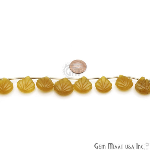 Olive Opal Heart 20mm Crafting Beads Gemstone Strands 8 Inch - GemMartUSA