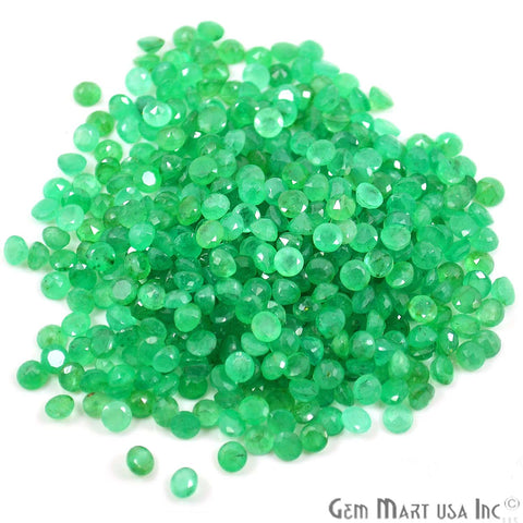 Wholesale Emerald Round Shape 4mm AAA Grade Loose Gemstones (Pick Your Carat) - GemMartUSA