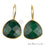 Trillion Shape 19mm Gold Plated Gemstone Hook Earrings (Pick your Gemstone) (90033-1) - GemMartUSA