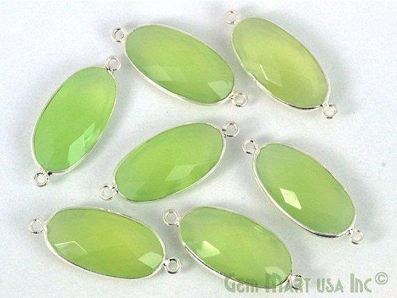 Green Chalcedony Oval 10x20mm...