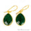 Pear Shape 12x16mm Gold Plated Gemstone Hook Earrings (Pick your Gemstone) (90002-1) - GemMartUSA