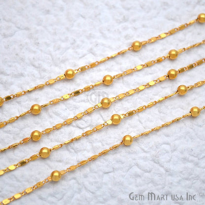 Gold Plated Beads Finding Station Rosary Chain - GemMartUSA