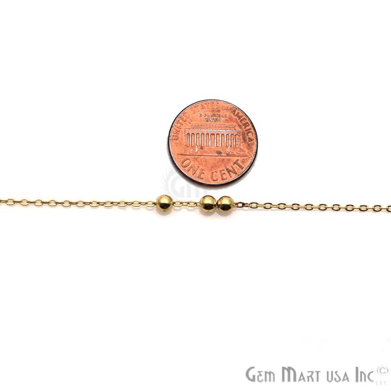 Finding Gold Plated Bead Necklace Station Rosary Chain - GemMartUSA