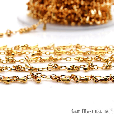 Pendulum Finding Gold Plated Soldered Station Rosary Chain - GemMartUSA