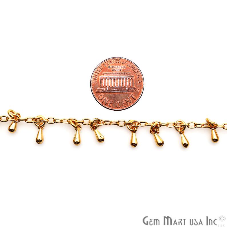 Pendulum Finding Gold Plated Soldered Station Rosary Chain - GemMartUSA