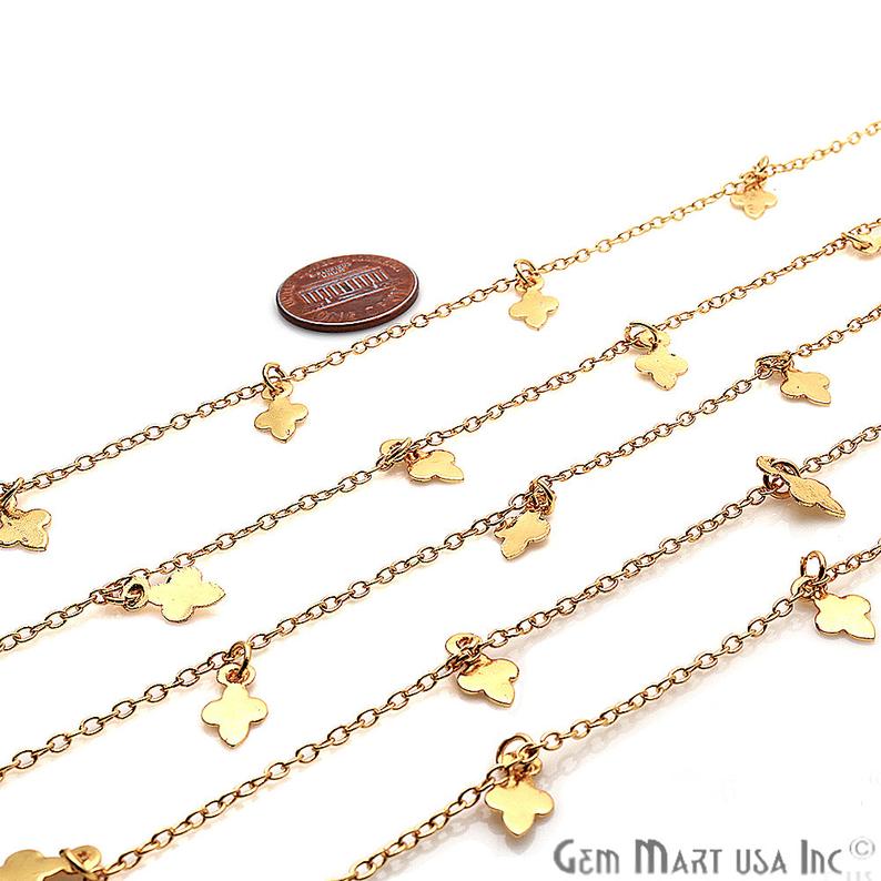 Medieval Cross Finding Gold Plated Soldered Station Rosary Chain - GemMartUSA