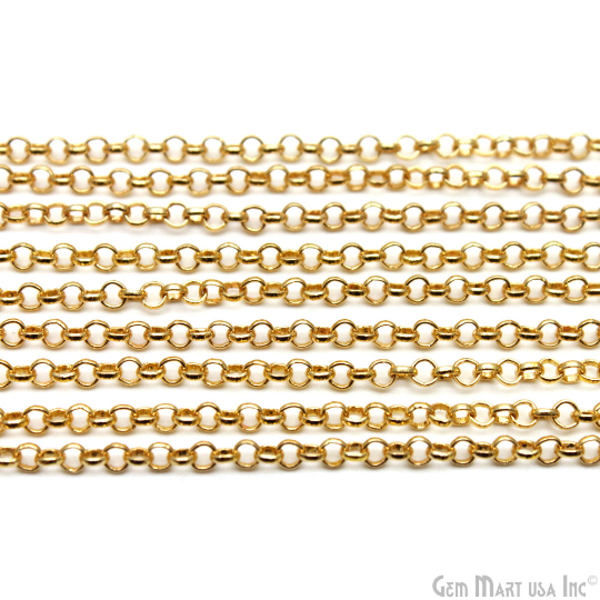 Gold Bubble Link Chain, 4mm Round Gold Findings, Necklace Chain