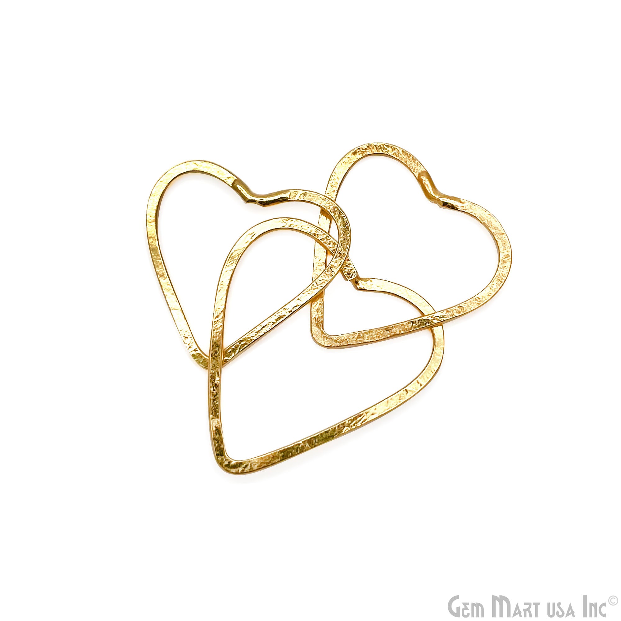 Heart Shape 42x19mm Gold Plated Finding