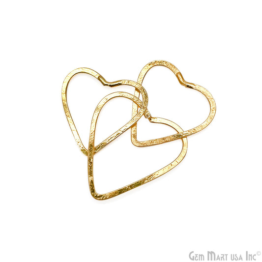 Heart Shape 42x19mm Gold Plated Finding