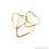 Heart Shape 42x19mm Gold Plated Finding
