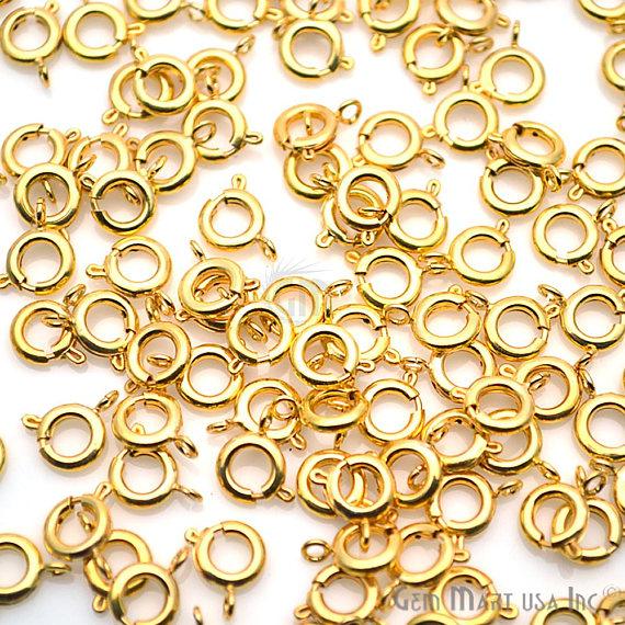 5 Pc Lot Gold Pendant Clasp, Gold Plated Pendant Clasp, Pendant Hook, Necklace Pendant Hooks, Pendant Lock (GP-90007) - GemMartUSA
