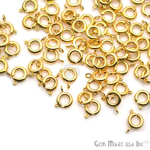 5 Pc Lot Gold Pendant Clasp, Gold Plated Pendant Clasp, Pendant Hook, Necklace Pendant Hooks, Pendant Lock (GP-90007) - GemMartUSA