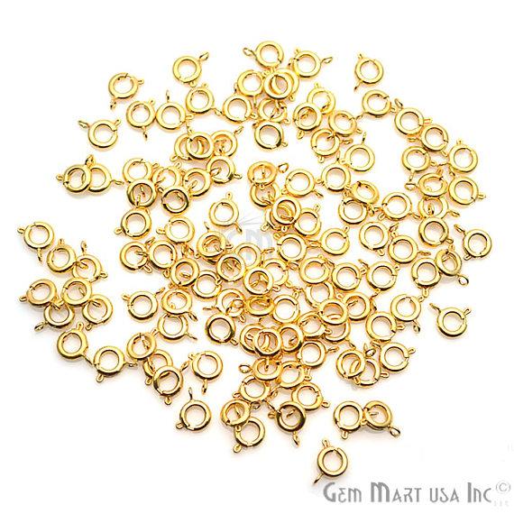 5 Pc Lot Gold Pendant Clasp, Gold Plated Pendant Clasp, Pendant Hook, Necklace Pendant Hooks, Pendant Lock (GP-90007) - GemMartUSA