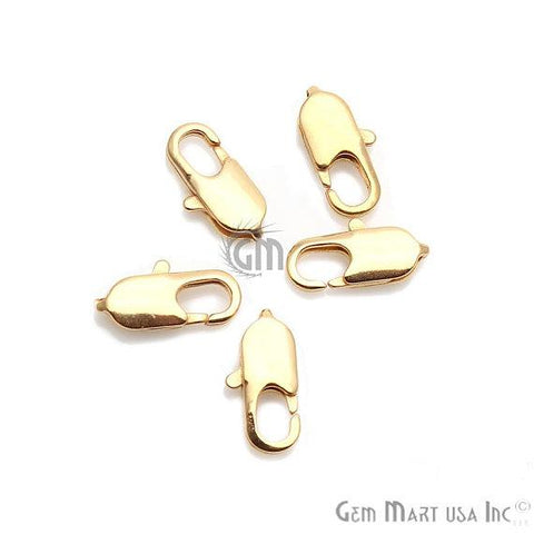 5pc Lot Lock Charm, Gold Plated Lock Charm, Necklace Lock Pendant, Gold Plated Pendant, Gold Jewelry Finding (GP-90010) - GemMartUSA