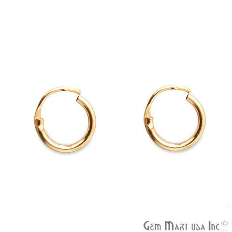 Round Shape Loop Hoop Finding Earrings (Pick your Metal, Size) (90016-1) - GemMartUSA