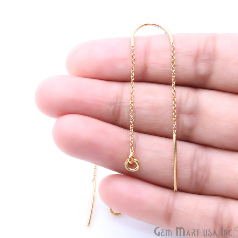 DIY Earring Threader Finding Gold Plated Earring - GemMartUSA